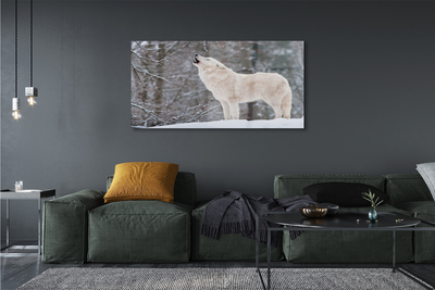 Quadro acrilico Wolf Winter Forest