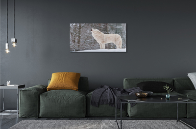 Quadro acrilico Wolf Winter Forest