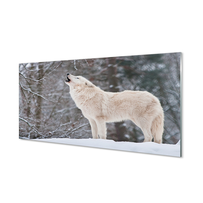 Quadro acrilico Wolf Winter Forest