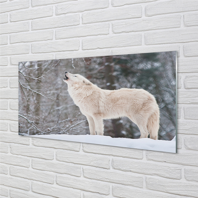 Quadro acrilico Wolf Winter Forest