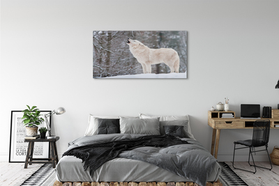 Quadro acrilico Wolf Winter Forest