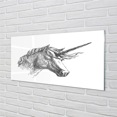 Quadro acrilico Disegnare unicorno