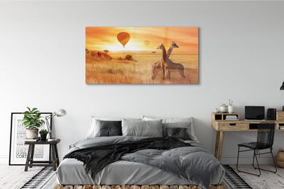 Quadro vetro acrilico Balloons Heaven Giraffe