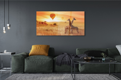 Quadro vetro acrilico Balloons Heaven Giraffe