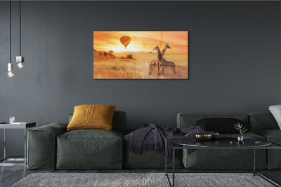 Quadro vetro acrilico Balloons Heaven Giraffe