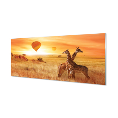 Quadro vetro acrilico Balloons Heaven Giraffe