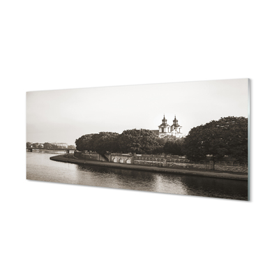 Quadro acrilico Ponte del fiume di Cracovia