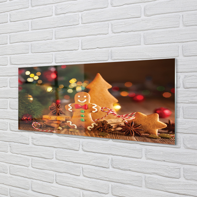 Quadro su vetro acrilico Baubles Gingerbread