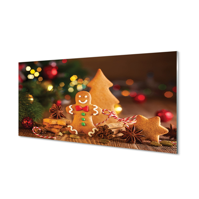 Quadro su vetro acrilico Baubles Gingerbread