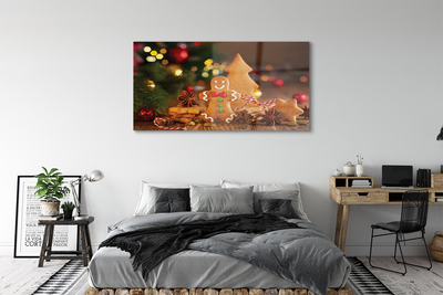 Quadro su vetro acrilico Baubles Gingerbread