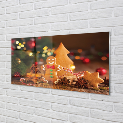 Quadro su vetro acrilico Baubles Gingerbread