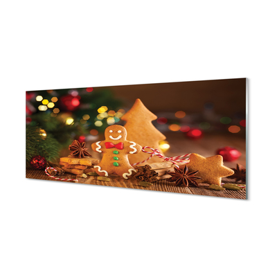 Quadro su vetro acrilico Baubles Gingerbread