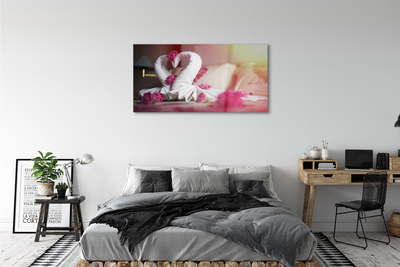 Quadro acrilico Swan Asciugamani fiori