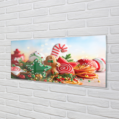 Quadro su vetro acrilico Baubles Gingerbread