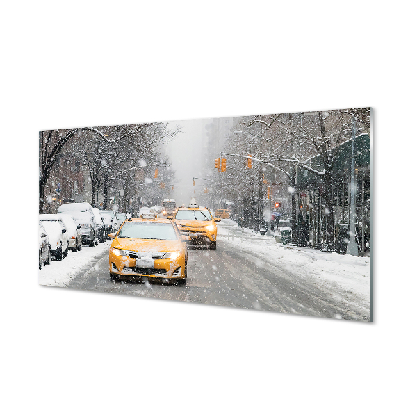 Quadro acrilico Auto invernali Snow City