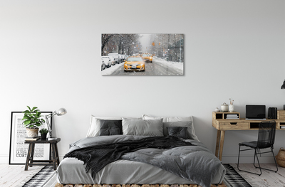 Quadro acrilico Auto invernali Snow City