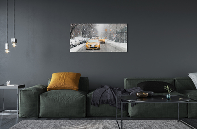 Quadro acrilico Auto invernali Snow City