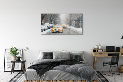 Quadro acrilico Auto invernali Snow City