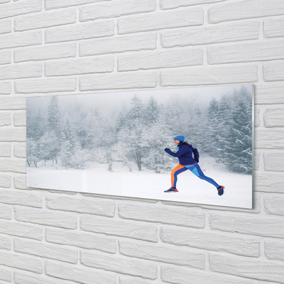 Quadro acrilico Forest Winter Snow Man