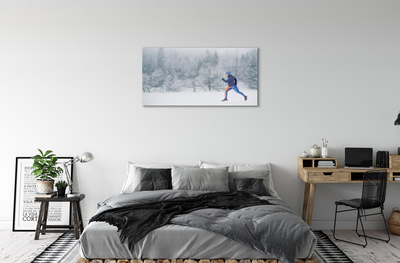 Quadro acrilico Forest Winter Snow Man