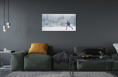 Quadro acrilico Forest Winter Snow Man