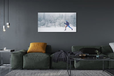 Quadro acrilico Forest Winter Snow Man