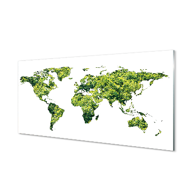 Quadro vetro acrilico Mappa di erba verde