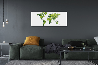 Quadro vetro acrilico Mappa di erba verde