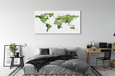 Quadro vetro acrilico Mappa di erba verde