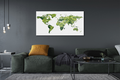 Quadro vetro acrilico Mappa di erba verde