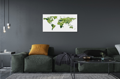 Quadro vetro acrilico Mappa di erba verde