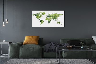 Quadro vetro acrilico Mappa di erba verde