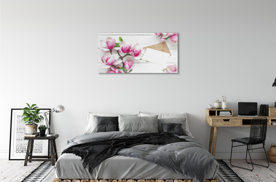 Quadro in vetro acrilico Schede magnolia