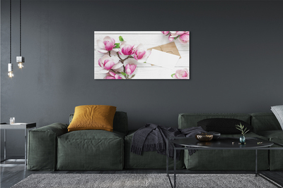 Quadro in vetro acrilico Schede magnolia