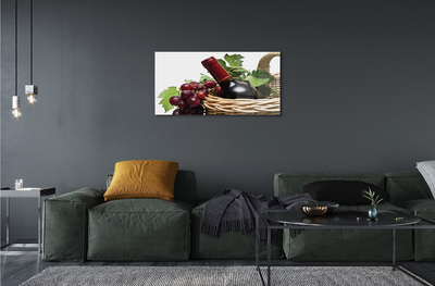 Quadro vetro acrilico Cesto d'uva da vino