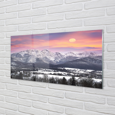 Quadro acrilico Montagne Snow invernale