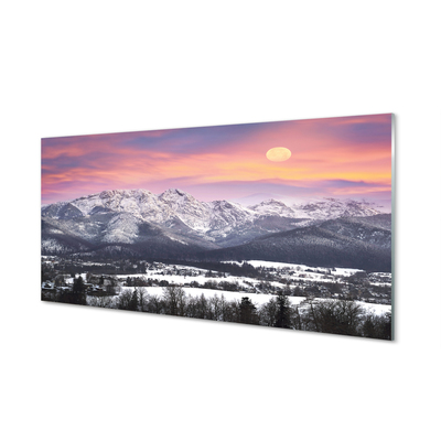 Quadro acrilico Montagne Snow invernale