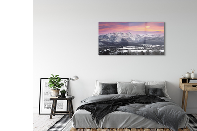 Quadro acrilico Montagne Snow invernale