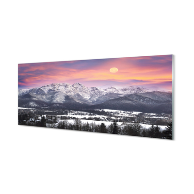 Quadro acrilico Montagne Snow invernale