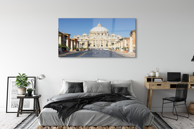 Quadro vetro acrilico Edifici delle strade della cattedrale di Roma