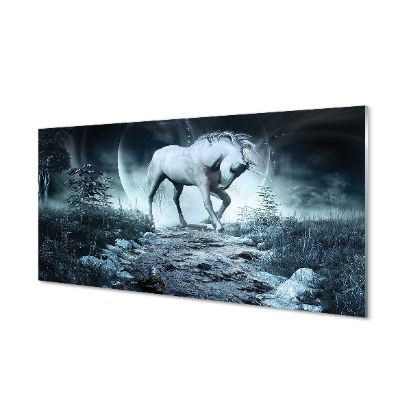 Quadro acrilico Forest Unicorn Moon