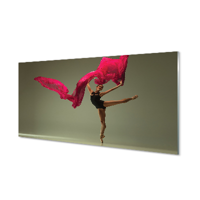 Quadro su vetro acrilico Materiale rosa ballerina