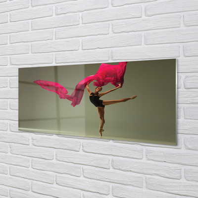 Quadro su vetro acrilico Materiale rosa ballerina