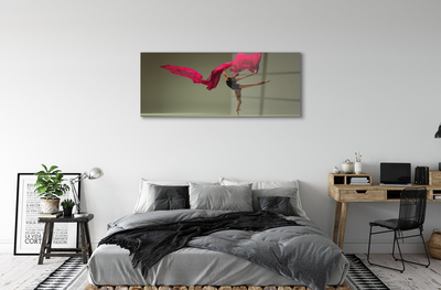 Quadro su vetro acrilico Materiale rosa ballerina