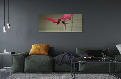 Quadro su vetro acrilico Materiale rosa ballerina