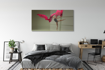 Quadro su vetro acrilico Materiale rosa ballerina