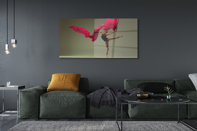 Quadro su vetro acrilico Materiale rosa ballerina