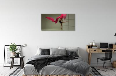 Quadro su vetro acrilico Materiale rosa ballerina