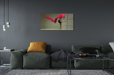 Quadro su vetro acrilico Materiale rosa ballerina