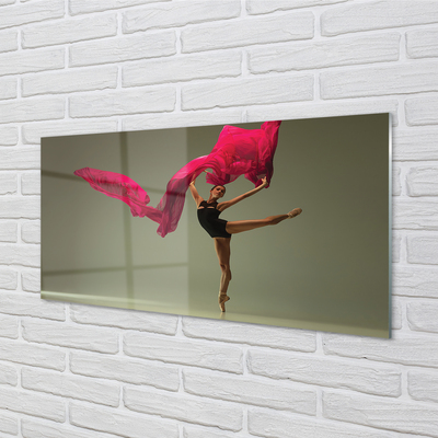 Quadro su vetro acrilico Materiale rosa ballerina